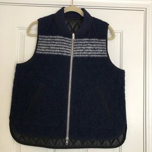 Quilted reversible wool vest